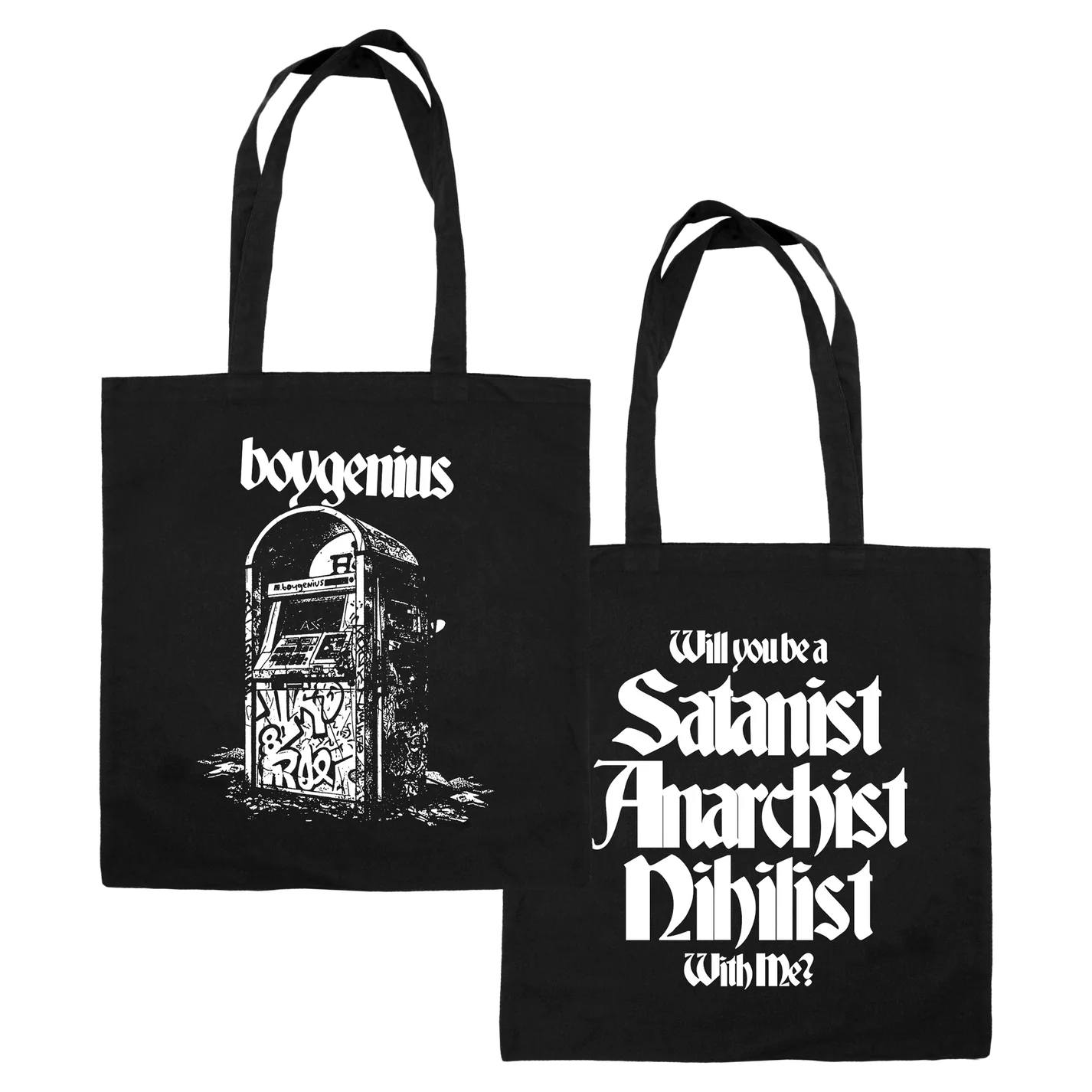 Satanist Tote Front + Back